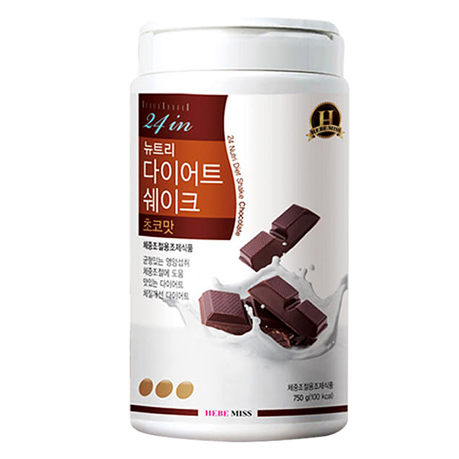 헤베미스 24in 뉴트리 다이어트 쉐이크 초코맛 750g 1개