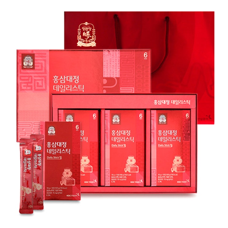 (로켓배송)정관장 홍삼대정 데일리스틱 10g x 30p + 쇼핑백, 300g, 1세트 추천해요