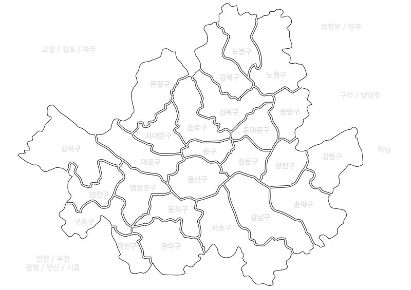 ✓서울시 지도 Ai파일, 수도권맵 고화질 프린트 라인 도안 (Pdf, 고해상 Jpg, Png 포함) 무료 다운로드 공유 : 네이버 블로그