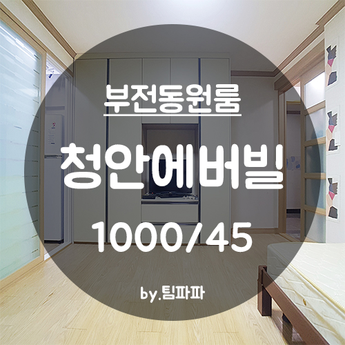  [부산 서면/부전동] 서면역 풀옵션 원룸 청안에버빌 월세