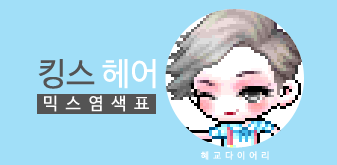  [KMS 캐시] 메이플스토리 킹스 헤어 믹스염색표(믹염)_뽀송 Ver.