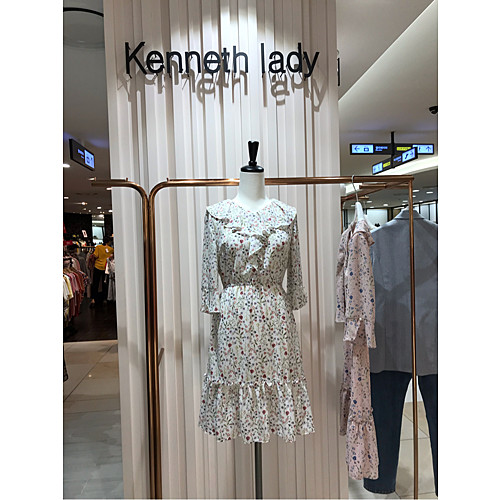   케네스레이디 케네스레이디 플라워 쉬폰 원피스 EGOPJE9800