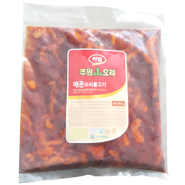 주원산오리 매운오리불고기(주물럭), 800g, 1팩 추천해요 주원산오리 매운오리불고기(주물럭), 800g, 1팩 추천해요