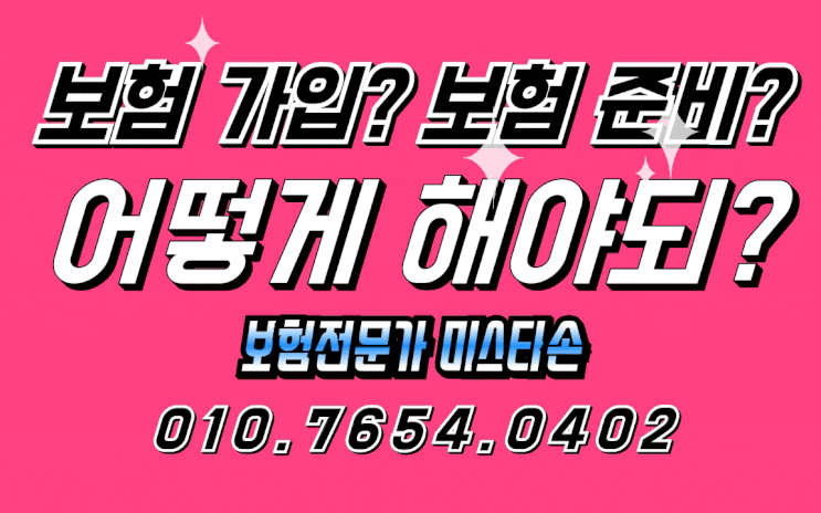 보험전문가 미스타손-보험 가입 준비 순서, 방법, 증권 분석