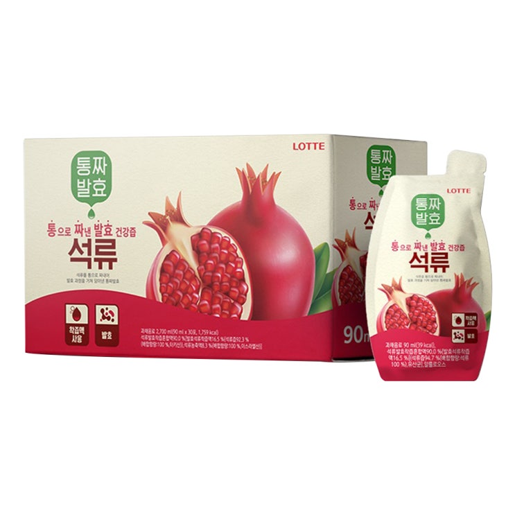 (로켓배송)롯데헬스원 통짜발효 석류, 90ml, 30개 추천해요 (로켓배송)롯데헬스원 통짜발효 석류, 90ml, 30개 추천해요