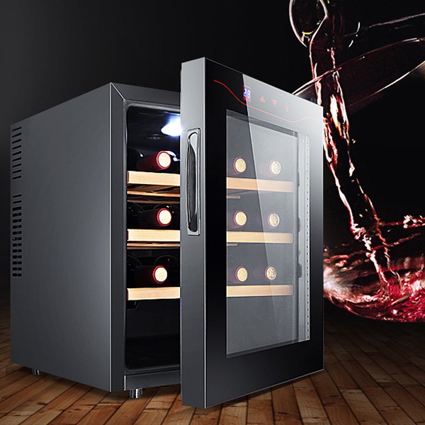 라짱 SC-12A 와인냉장고 와인셀러 와인보관 와인캐비닛 와인쿨러 와인캐리어 미니냉장고 냉동고 추천, SC-12A-스테인레스