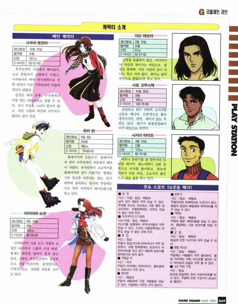 PS1) 리플레인 러브 ~당신을 만나고 싶어~ 스캔 공략 (Refrain Love: Anata ni Aitai / リフレインラブ) :  네이버 블로그