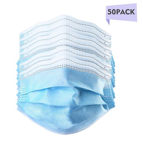  일반마스크 유명브랜드 3중 필터 바이러스 차단 일회용 마스크 50매, 1box, 50개입 싸게파는곳