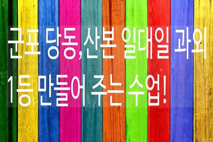  군포 당동 산본 영어과외 산본 당동 수학과외 탄탄하게!