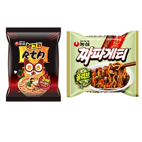  농심 앵그리 너구리 RTA 멀티5입 1팩  짜파게티 총10봉 10개 보고 결정하세요!!