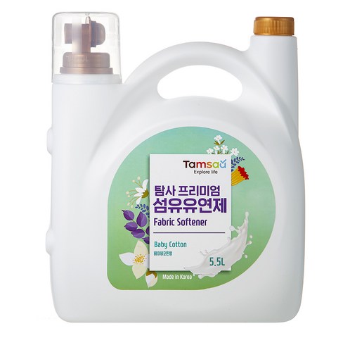  섬유유연제 유명브랜드 쿠팡 브랜드 - 탐사 프리미엄 섬유유연제 베이비코튼, 5.5L, 1개 세일정보 