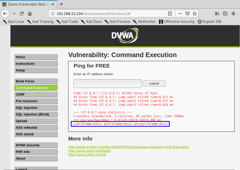 DVWA Command Execution 공격 코드 (python) : 네이버 블로그