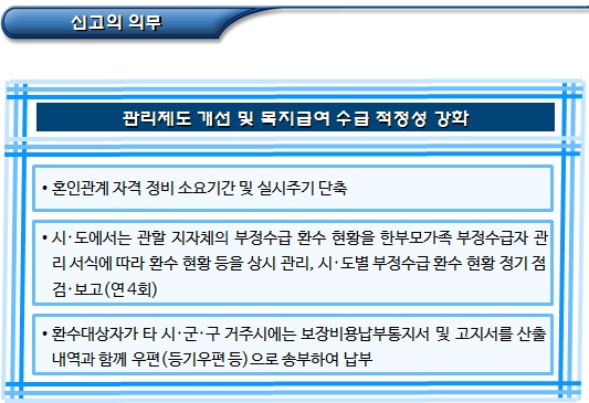 한부모가족 지원 신청 시 안내사항 한부모가족 지원 신청 시 안내사항