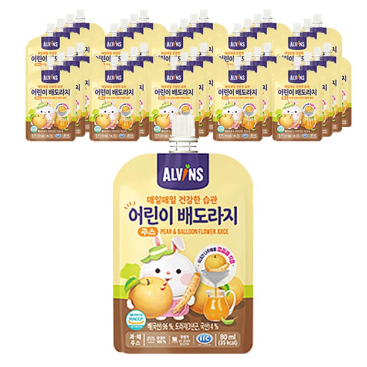 (로켓배송)엘빈즈 매일 매일 건강한 습관 어린이 주스 80ml, 배 + 도라지 혼합맛, 40개입 추천해요 (로켓배송)엘빈즈 매일 매일 건강한 습관 어린이 주스 80ml, 배 + 도라지 혼합맛, 40개입 추천해요