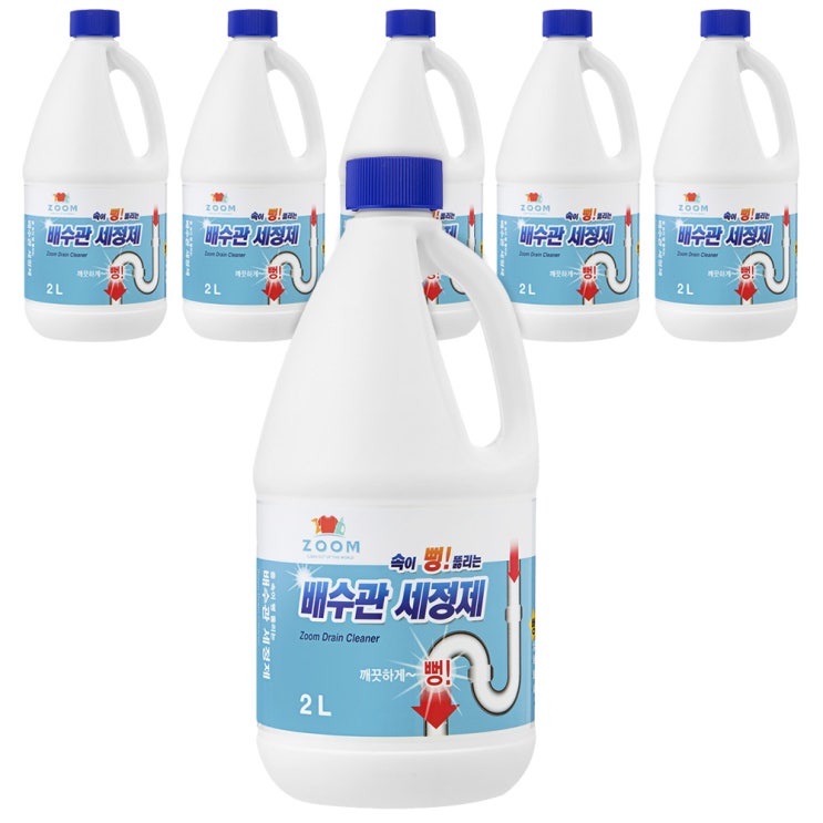 (로켓배송)줌 속이 뻥 뚫리는 배수관 세정제, 2L, 6개 추천해요 (로켓배송)줌 속이 뻥 뚫리는 배수관 세정제, 2L, 6개 추천해요