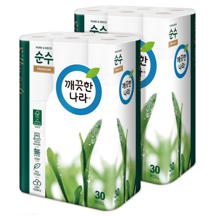 깨끗한나라 3겹 데코 순수 프리미엄 천연펄프 롤화장지 30m, 2개, 30롤 추천해요 깨끗한나라 3겹 데코 순수 프리미엄 천연펄프 롤화장지 30m, 2개, 30롤 추천해요