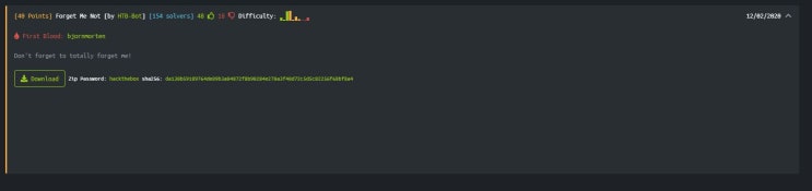  [Hackthebox-forensic] Fotgot me Not!
