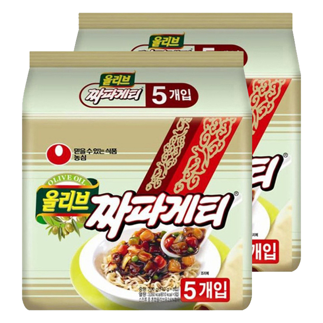 농심 올리브 짜파게티, 140g, 10개 추천해요