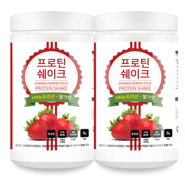 웨이테크 [특가판매] HN뉴트리션 단백질쉐이크 딸기맛 /식사대용 단백질선식, 600g, 2개 추천해요