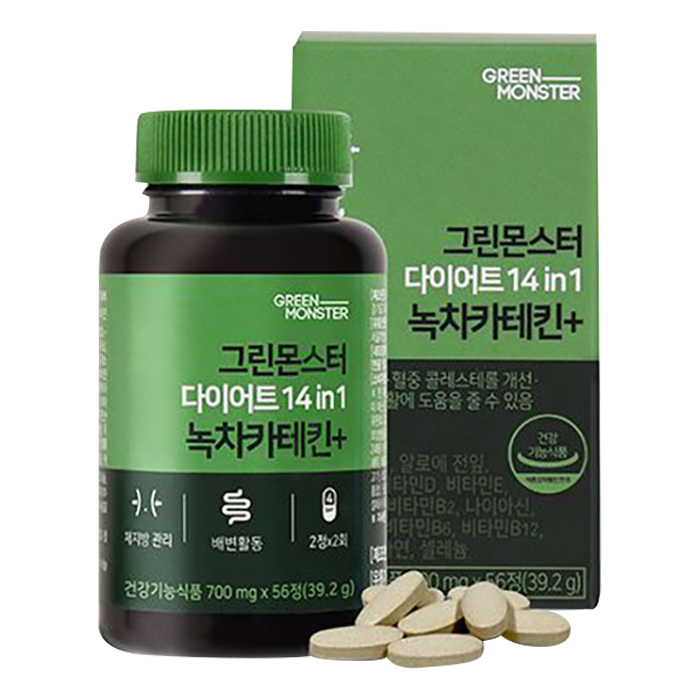 (로켓배송)그린몬스터 다이어트 14 in 1 녹차카테킨 1000+, 39.2g, 1개 추천해요