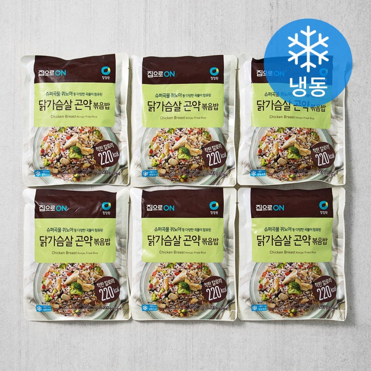 (로켓배송)집으로온 닭가슴살 곤약 볶음밥 (냉동), 200g, 6개 추천해요