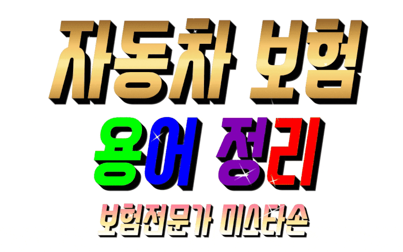 천안보험왕 미스터 김의 자동차보험 용어정리 8