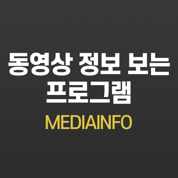  동영상 정보 보는 프로그램 mediainfo