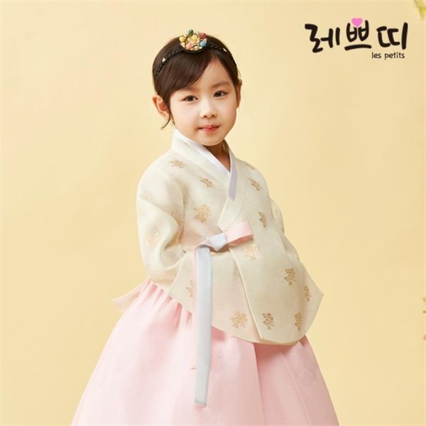 로켓쿠팡 레쁘띠 GR628 금박당의 여아한복 상하세트