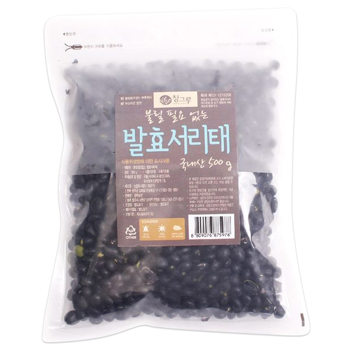 (로켓배송)청그루 불릴 필요없는 발효 서리태, 500g, 1개 추천해요 (로켓배송)청그루 불릴 필요없는 발효 서리태, 500g, 1개 추천해요