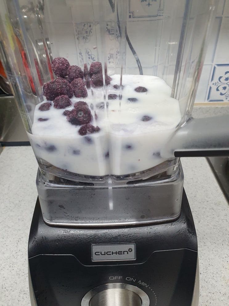  맛없는 냉동 블루베리로 주스 만들기 도전