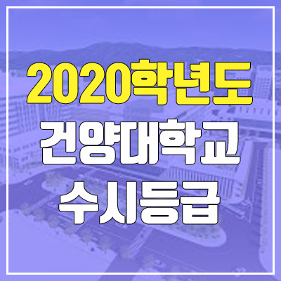 건양대학교 수시등급 (2020학년도, 충원, 추합, 예비번호)