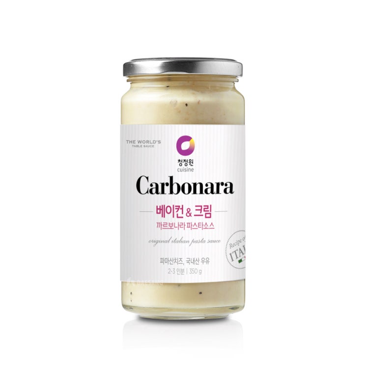 (로켓배송)청정원 베이컨 앤 크림 까르보나라 파스타 소스, 350g, 1개 추천해요 (로켓배송)청정원 베이컨 앤 크림 까르보나라 파스타 소스, 350g, 1개 추천해요