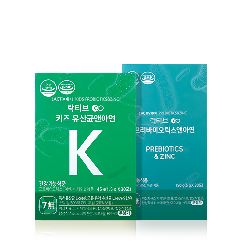 [슈퍼세일] 락티브 키즈 유산균앤아연  프리바이오틱스 SET 1set 확인해보시죠!!