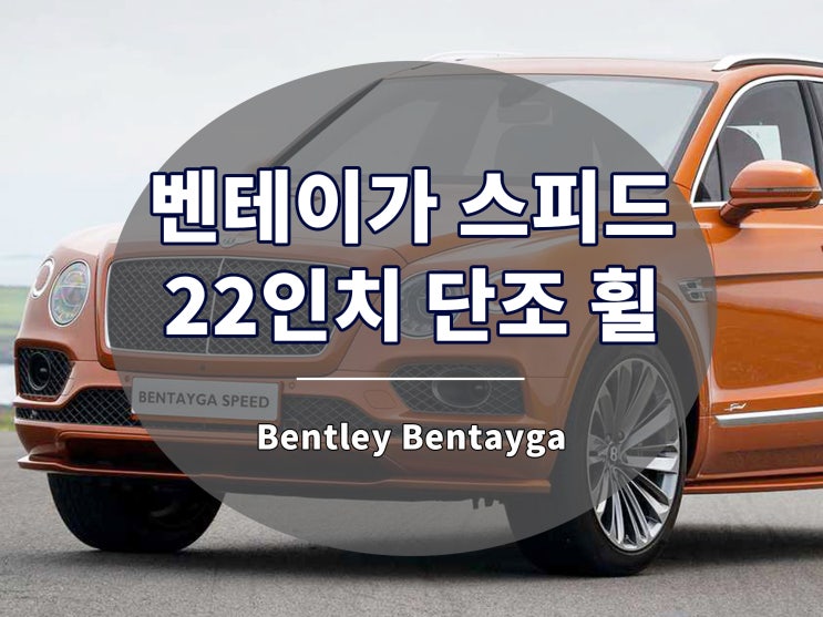  벤테이가 휠 스피드 디자인 단조 22인치