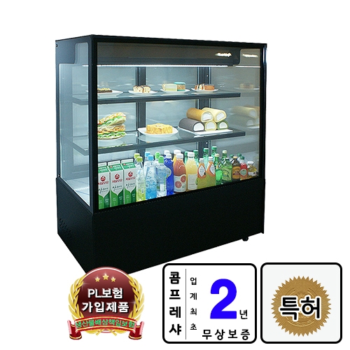  {품절예상}(주)다이아R&F 특허 받은 제과쇼케이스 UKGS-1200 (블랙 화이트), UKGS-1200 블랙{인기상품}