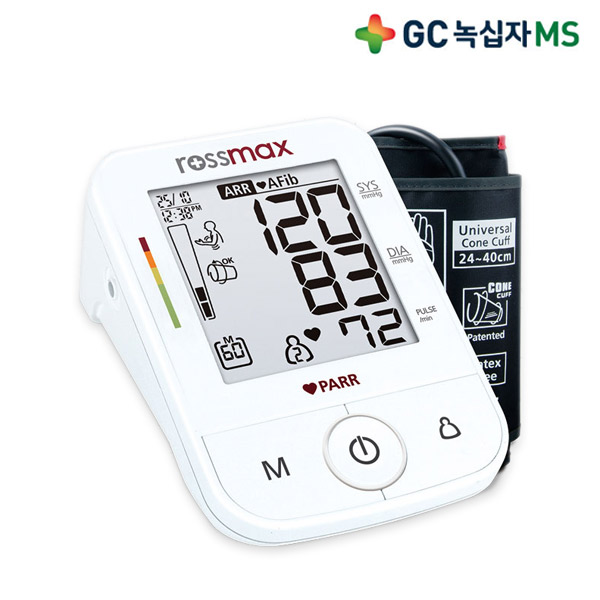  녹십자MS 자동전자혈압계 가정용혈압측정기 X5 커프홀더 포함 혈압계 1개