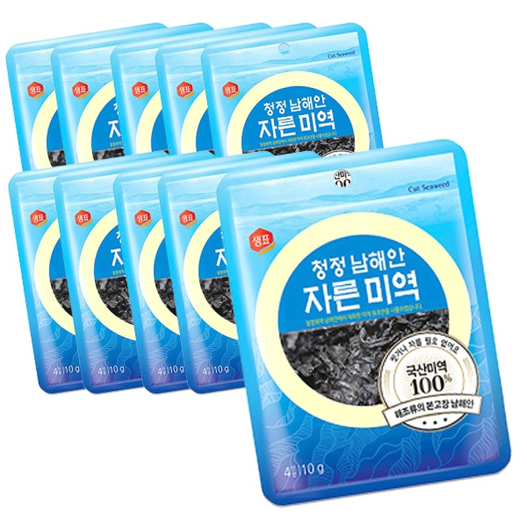  득템 샘표 청정 남해안 자른미역 10g 10개
