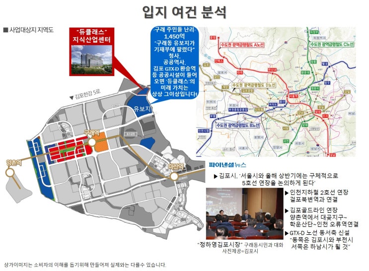  김포 GTXD노선도 추진...최고 수혜지 어디?...구래동 '듀클래스'지식산업센터