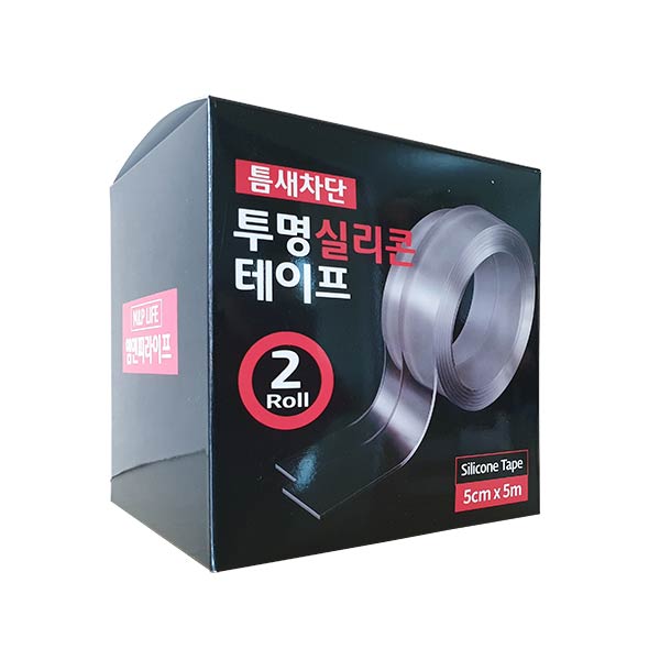 (로켓배송)엠엔피 틈새차단 투명 실리콘테이프 5cm x 5m, 2개입, 단일 색상 추천해요 (로켓배송)엠엔피 틈새차단 투명 실리콘테이프 5cm x 5m, 2개입, 단일 색상 추천해요