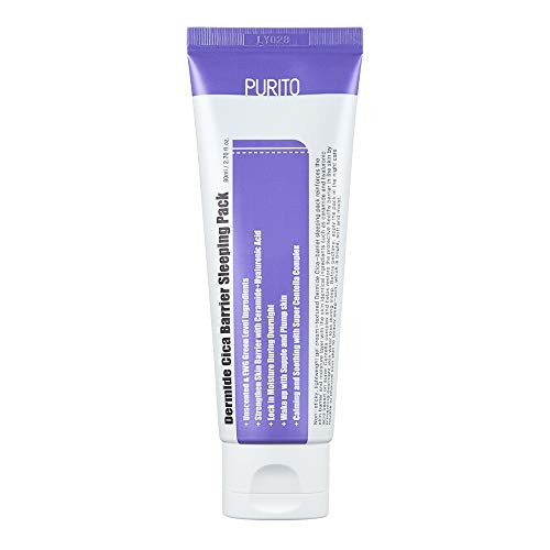  특별할인 꿀템 추천 -   나이트크림 PURITO Dermide Cica Barrier Sleeping Pack 27 floz  80ml ceramide and ce  - 구매후기