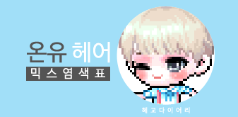  [KMS 캐시] 메이플스토리 온유 헤어 믹스염색표(믹염)_뽀송 Ver.
