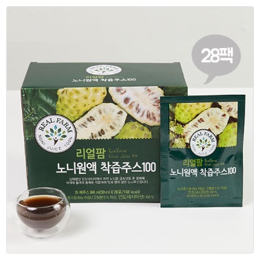 [홈쇼핑 판매상품] 리얼팜 노니원액 착즙주스 30ml (1box X 28ea)