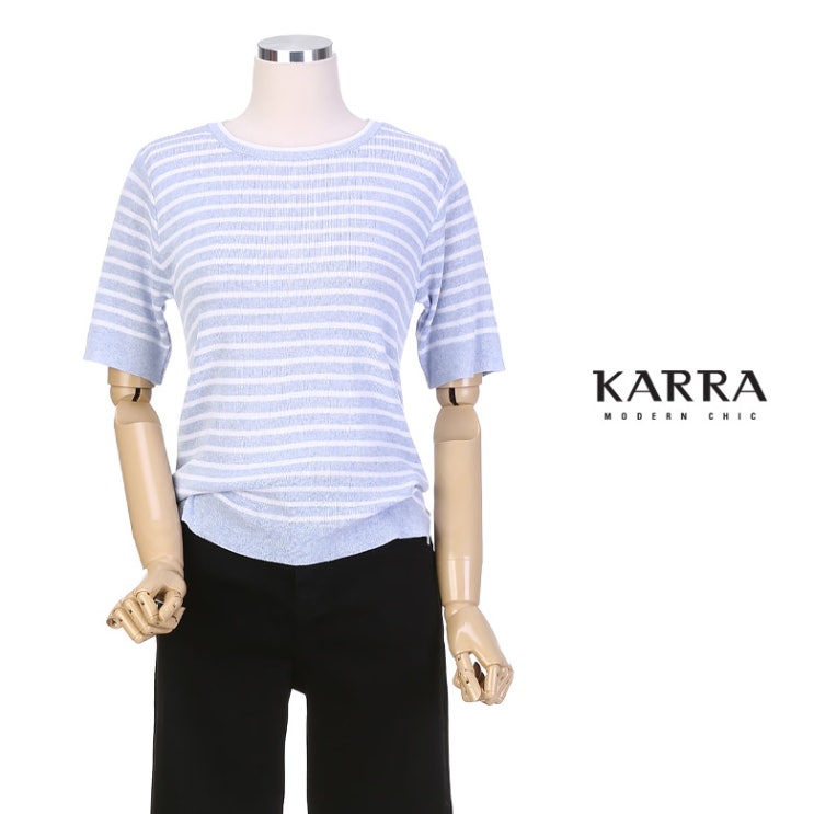 KARRA 스트라이프R넥썸머니트_KB9SKN078A 추천해요 KARRA 스트라이프R넥썸머니트_KB9SKN078A 추천해요
