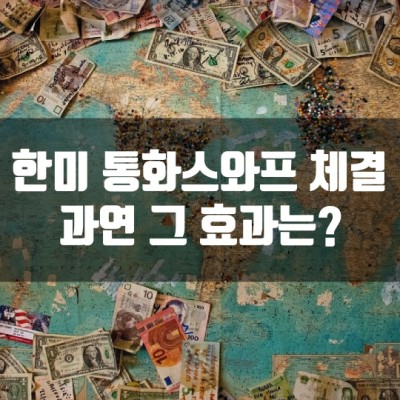  한미 통화스와프 체결. 과연 그 효과는?