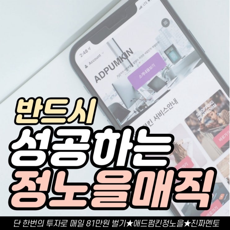  애드펌킨 성공하는 지름길 멘토가 필요한 이유! 오늘도 집에서 돈 벌기