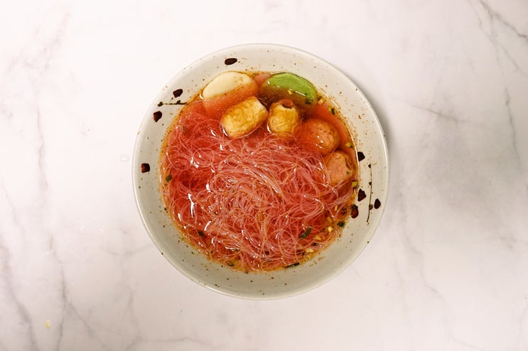  태국라면 마마 옌타포(어묵 쌀국수) 인스턴트 쌀국수 더맛있게 먹는 후기