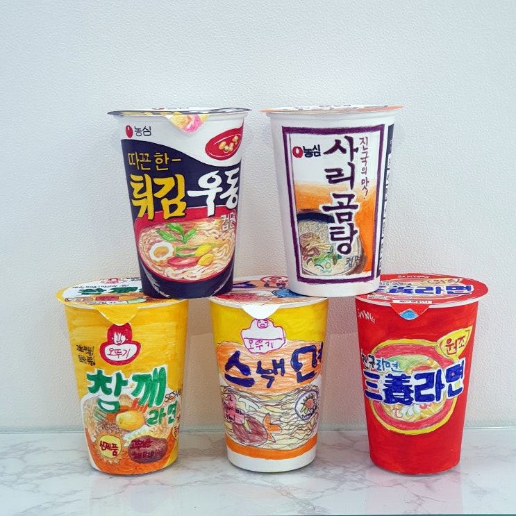  한국인이 너무 사랑하는 라면! 아동&초등학생들이 직접 그려보았어요[탄현미술학원,유아,초등,중등,고등부,예중,예고입시,덕이동,중산,대화,주엽,정발산,탄현바른미술학원]