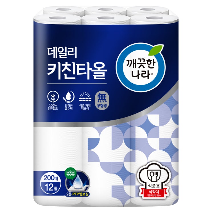 (로켓배송)깨끗한나라 데일리 천연펄프 키친타올 200매, 12개입, 1개 추천해요 (로켓배송)깨끗한나라 데일리 천연펄프 키친타올 200매, 12개입, 1개 추천해요