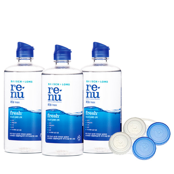 (로켓배송)바슈롬 리뉴 후레쉬 렌즈 세정액 120ml 3p + 렌즈 케이스 2p 세트, 1세트 추천해요 (로켓배송)바슈롬 리뉴 후레쉬 렌즈 세정액 120ml 3p + 렌즈 케이스 2p 세트, 1세트 추천해요