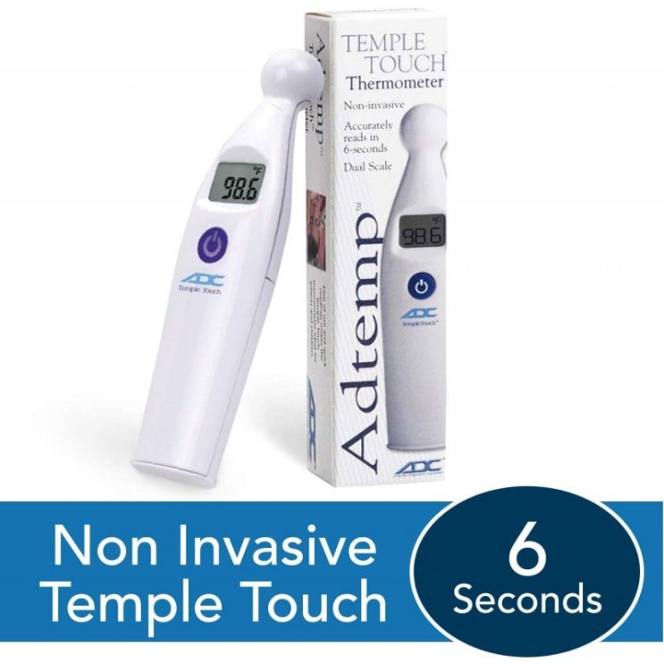 ADC Temple Touch Digital Fever Thermometer 비 침습적 및 빠른 판독 아기 신생아 어린이 및 성인에 1